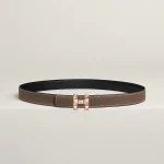 H Infini belt buckle & Reversible leather strap 24 mm - Image 2